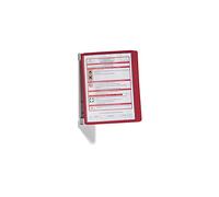 DURABLE Support mural VARIO wall 5 (5551) 5 pochettes transparentes A4 Rouge – Kit complet