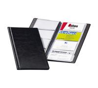 Durable 238001 Visifix 96 Reliure à Pochettes Soudées Capacité 96 Cartes - 12 Pochettes Grain Cuir Noir
