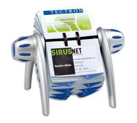 DURABLE VISIFIX VEGA - fichier de carte rotative pour 400 cartes de visite - Couleur Argent/Bleu