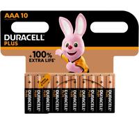 Duracell 10 piles alcaline AAA (LR03) Plus 1,5V