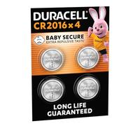 Duracell Pile bouton CR2016 - Lithium 3V 90 mAh - Lot de 4