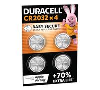 Duracell Piles bouton CR2032 3 V Lithium 220 mAh Lot de 4