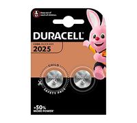 DURACELL 38985 Lot de 2 Piles Bouton Cr2025 Argenté