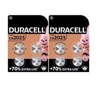 Duracell 8 piles CR 2025 au lithium (2 blisters avec 4 piles) et 8 piles
