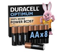 Duracell Piles alcalines Optimum - AA (LR06) 1,5 V - Lot de 8