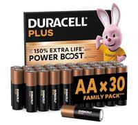 DURACELL AA Plus Piles Alcalines (Lot de 30) 1.5V, LR06 | Durent jusqu’à 150% plus longtemps - Actifs POWER BOOST - Manettes De Jeu, Appareils Photo - 100% Recyclable