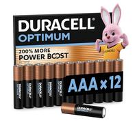 DURACELL AAA Optimum Piles Alcalines (Lot de 12) 1.5V, LR03