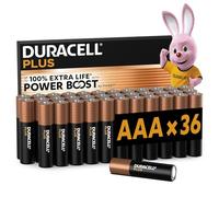 Duracell Piles AAA Plus – Alcalines 1,5 V – Lot de 36 – Emballage 0% plastique