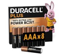 Duracell Piles alcalines Plus Power Boost AAA (LR03) 1,5 V – Pack de 8