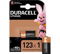 DURACELL CR123 Piles au lithium haute puissance 3V (CR123A / CR17345) (lot de 1) - Puissance longue durée - Pour appareils photos, lampes de poche, détecteurs de fumée