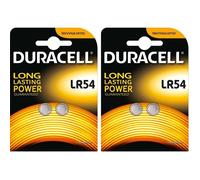 DURACELL Blister de 4 Piles bouton alcaline Electronics LR54, LR1130, AG10 1,5 Volt