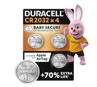 Duracell Piles bouton CR2032 3 V Lithium 220 mAh Lot de 4