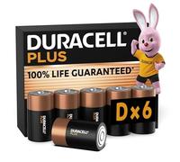 Duracell Pack de 6 piles jetable D 6 LR20 MN1300 Cell Plus Power +100% Batteries (Pack 6) 1.5 V