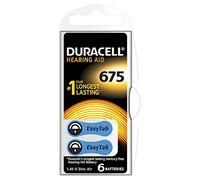 Duracell DA675 Pack de 6 Piles auditives Bleu