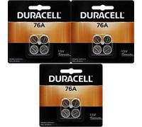 Duracell Duralock 76A LR44 Lot de 12 Piles Bouton 1,5 V Remplace LR44, CR44, SR44, 357, SR44W, AG13, G13, A76, A-76, PX76, 675, 1166a, LR44H, V13GA, GP 76A A, L11 Duracell