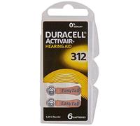 Duracell Easytab/Activair Type 312 pour Appareils Auditifs Zinc Air P312 PR41 ZL3 - Lot de 60