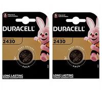 DURACELL Lot de 2 Blisters de 1 Pile Bouton Lithium Electronics CR 2430 3 Volt