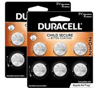 DURACELL Lot de 2 piles au lithium 2032. Caractéristiques de sécurité pour enfants. Compatible avec Apple AirTag, porte-clés et autres appareils. Pile CR2032 Lithium 3 V. Bonus ! Sac pour garder des