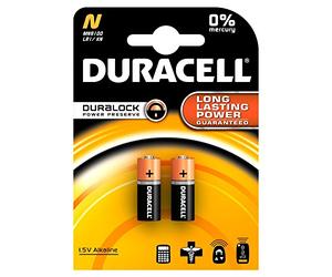 DURACELL Lot de 3 Piles Alarme et télécommande MN9100 N Lady LR1 Pack de 2