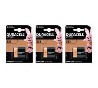 DURACELL Lot de 3 Piles photo Lithium Ultra DL 223 A