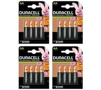DURACELL Lot de 4 Blisters de 4 Batterie NiMH RECHARGEABLE Mignon AA (HR06) 1300mAh
