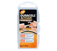 DURACELL Lot de 4 Blisters de 6 Piles auditives ACTIVAIR Easytab DA 13