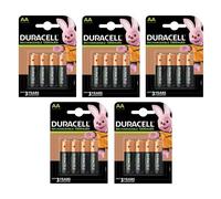 DURACELL Lot de 5 Blisters de 4 Batterie NiMH RECHARGEABLE Mignon AA (HR06) 1300mAh
