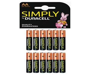 Duracell MN1500B12S Pack de 12 Piles AA