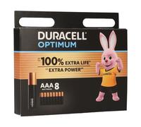 Duracell Piles AAA Optimum LR03 1,5V – +200% Power Boost – Lot de 8 – 100% recyclable