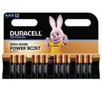 12 Piles Alcalines AAA / LR03 Duracell Optimum
