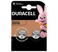Duracell Pack 2 Piles Bouton Lithium CR 2016 3V