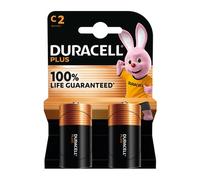 Duracell Pack de 2 piles alcalines C Duracell Plus, 1.5V LR14