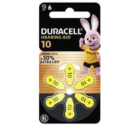 Duracell Pile pour appareil auditif ZA 10 1.45 V 6 pc(s) 100 mAh zinc-air