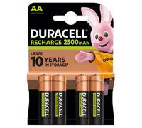 Duracell Pile rechargeable AA / HR6 Ultra - 2500 mAh - Lot de 4