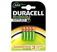 Duracell - Pile Rechargeable - AAAx4 Stay Charged 750 mah (LR03)
