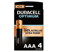 Duracell Pile alcaline AAA LR03 Optimum - Blister de 4