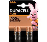 DURACELL Piles Alkaline Plus AAA X4