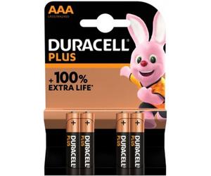 DURACELL Piles Alkaline Plus AAA X4