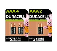 Duracell Piles Rechargeables AAA, 900mAh - 6 Piles