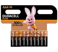 Duracell 10 piles alcaline AAA (LR03) Plus 1,5V