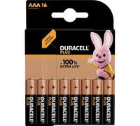 Duracell Plus-AAA CP16 Lot de 16 Piles AAA alcalines manganèse 1,5 V