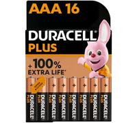 Duracell Plus-AAA CP16 Lot de 16 Piles AAA alcalines manganèse 1,5 V