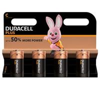 Duracell Plus, lot de 4 piles Type C