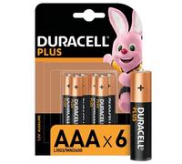 Duracell Plus, lot de 6 piles alcalines type AAA 1,5 Volts, LR03