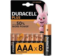 Duracell 8 piles alcaline AAA (LR03) Plus 1,5V