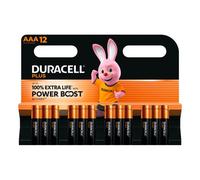 Duracell Plus - Pack de 12 piles Alcalines AAA/LR03 - 1,5V