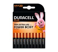 DURACELL Plus - Pack de 20 piles Alcalines AAA/LR03 - 1,5V