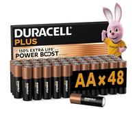 Duracell Plus Piles AA (lot de 48) alcalines 1,5 V haute performance Batterie jusqu'à 150 % plus longue durée avec Power Boost Active Fiabilité pour les appareils d'un usage quotidien
