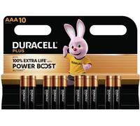 Duracell Piles Plus Power Boost AAA (LR03/MN240) 1,5 V Pack de 10