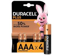 Duracell Plus Power Piles Alcalines Type AAA, Paquet de 4, (L'emballage peut varier) LR03 Noir/Copper